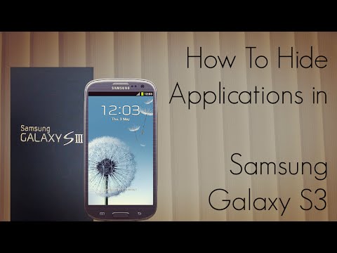 How to Hide Applications in Samsung Galaxy S3 Android Devices Tutorial How to Hide Applications in Samsung Galaxy S3 Android Devices Tutorial
