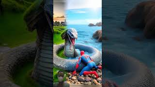 Evolution of Spiderman and big snake  #avengers #snake #shorts