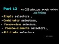 Css selector crash course | Simple , Combinator , Pseudo-class-elements ,  Attribute