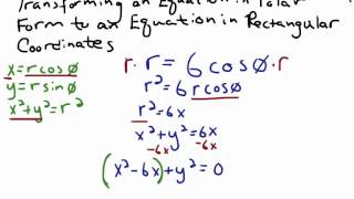 Converting a Polar Equation to an Equation in Rectangular Coordinates