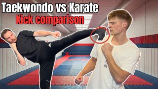 Karate vs Taekwondo kick comparison