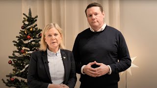 Magdalena Andersson och Tobias Baudin önskar god jul!