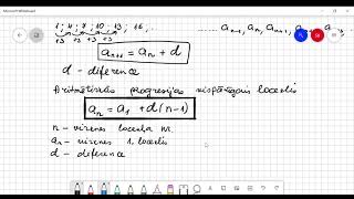Skaitļu virknes, aritmētiskā progresija
