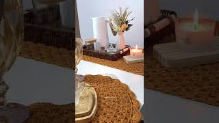 Sousplat crochê tradicional e trilho de mesa Boho - mesa posta perfeita e única 🤌🥹😍 #sousplat