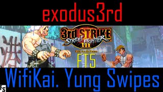 Street Fighter III: Third Strike - exodus3rd [Hugo] vs WifiKai. Yung Swipes [Yang] (Fightcade FT5)