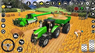 Indian Combine harvester game | farming simulator indian Farm Harvester Tractor Driving