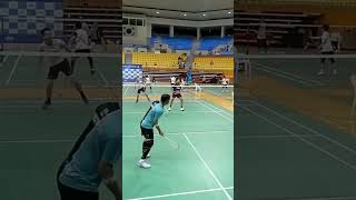 バドミントン40代シニア渾身の一発!もちろん礼儀も忘れずに! #badminton #totos北九州 #バドミントン #全日本シニア #배드민턴 #badmintonlovers