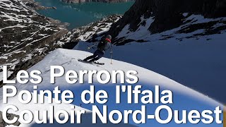 Pointe de l'Ifala Couloir Nord-Ouest et Pente Nord Les Perrons Aiguilles Rouges Valais Suisse