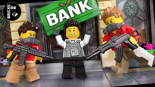 Cash Brothers Bank Robbery Bulldozer Break In Crazy Bank Heist Lego Police Chase Stop Motion Movie