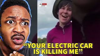 Leftist Woman accuses man in electric car of 'polluting' the air | Lefties Losing It