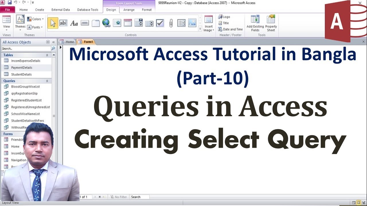 Queries In Access- Creating A Simple Select Query With Example | Access ...