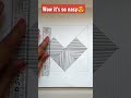 Simple and easy illusion drawing in square#shorts #art #viral #easy # drawing #3d