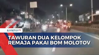 Tawuran 2 Kelompok Remaja Pakai Bom Molotov