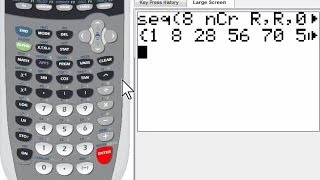 TI 84 Plus binomial coeff 2
