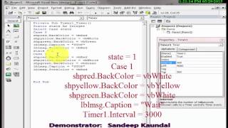 Learn Visual Basic 6 0 VB6 Road Traffic lights Animated system Complete Demonstration