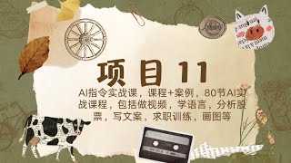 19AI指令实战课，课程+案例，80节AI实战课程，包括做视频，学语言，分析股票，写文案，求职训练，画图等—19基础能力—3