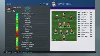 PES 2019 Demo - Barcelona Player Ratings