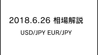 【FX】2018 6 26の相場解説　リスクオフから円高の値動きが出る可能性も