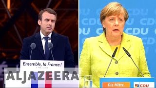 EU future tops agenda as Germany's Merkel hosts France's Macron