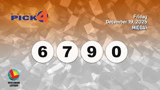 Wisconsin Lottery Midday Draw 12/19/2025