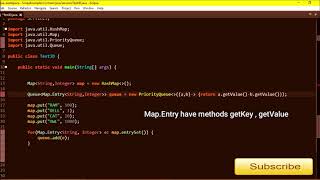 Map sort by its values | Priority Queue | java 8 | Comparator | Lamda | Problem solving