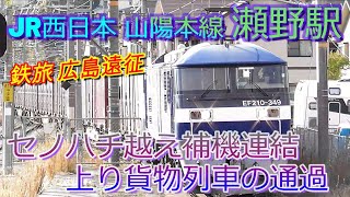 EF210-300番台＋コキ　貨物列車　通過　瀬野駅　山陽本線　補機　セノハチ