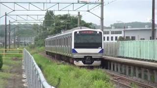 東北本線 白坂駅 Ｅ５３１系Ｋ５５４編成試運転 上り到着発車 2017.08.16