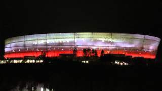 Godzinna Iluminacja Stadionu Miejskiego we Wrocławiu pełny pokaz un-cut (30.05.2012)