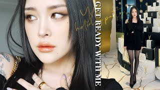 (sub) 블랙 & 골드 세미 스모키 홀리데이 룩🖤✨ 입생로랑 파티 같이 준비해요 #54 Get Ready With Me /리수