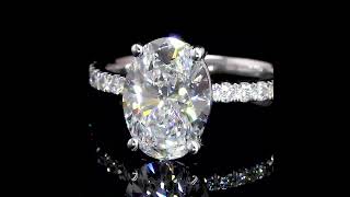 2.53 ct Oval Shape Diamond Band Engagement Ring #shorts