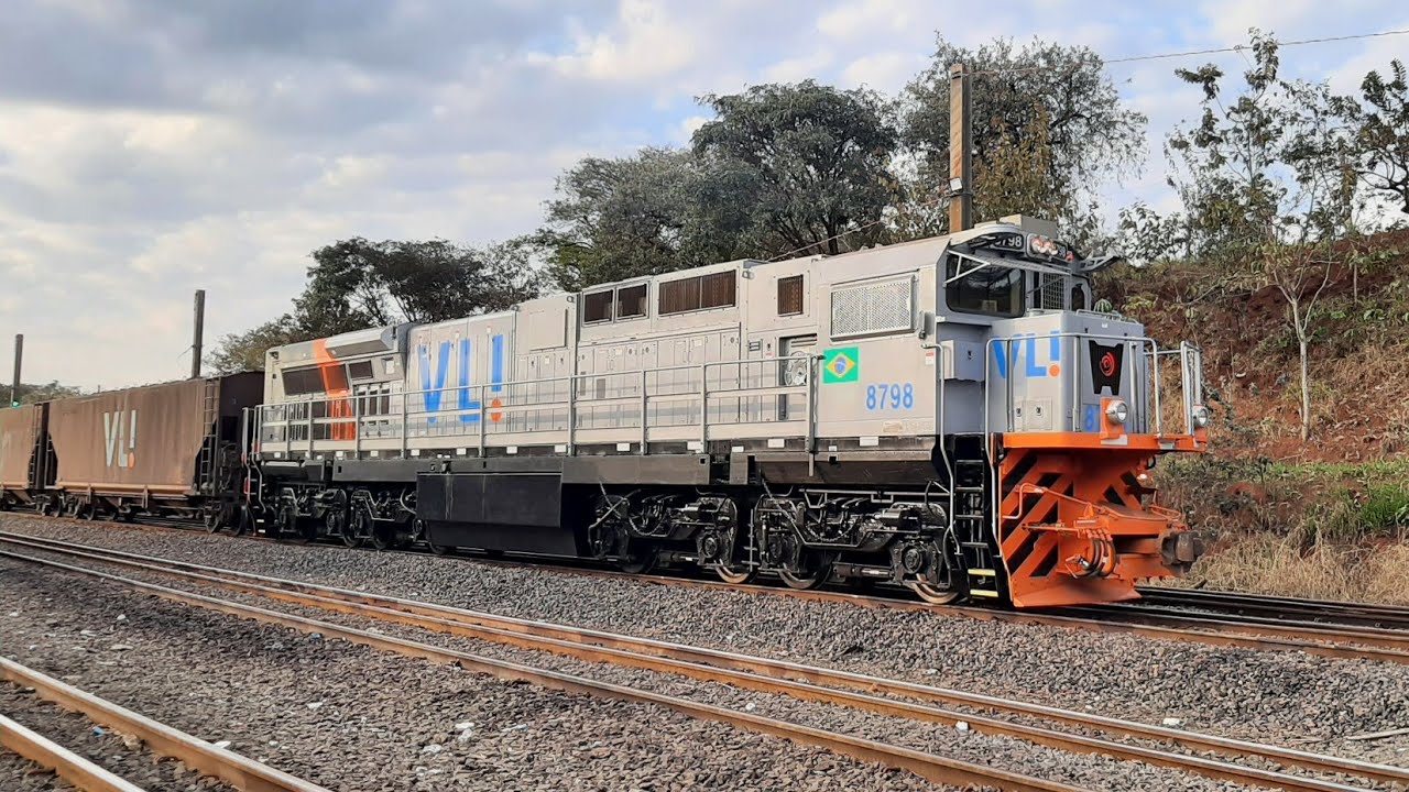 Nova Locomotiva Es43bbi Vl Lider Do Trem Carregado Youtube