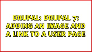Drupal: Drupal 7: adding an image and a link to a user page