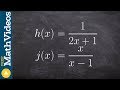 Compose Two Rational Functions then Find the Domain in Interval Notation