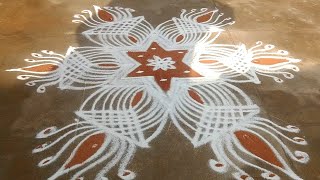 செவ்வாய் படி கோலம் || Beginners tuesday kolam ||  ஈஸி படி கோலம்