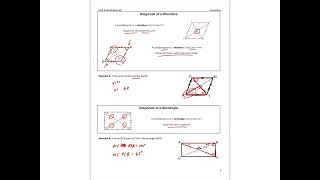 Quads - Properties of Rhombus, Rectangle, and Square