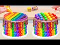 Amazing Miniature Rainbow Cake Decorating 🌈 Rainbow Buttercream Cake Recipes Ideas By Baking Yummy