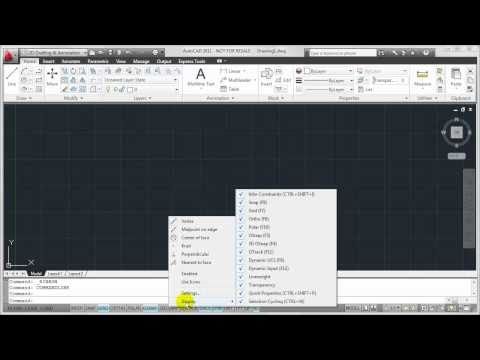 AutoCAD Drawing Mode Icon Display Options AutoCAD Drawing Mode Icon Display Options