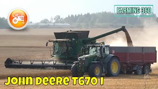 Harvest 2022 | John Deere T670i combine harvesting barley