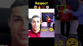 Cristiano Ronaldo React 🤣  #shorts #football #soccer #ronaldo #messi #neymar #respect #tiktok