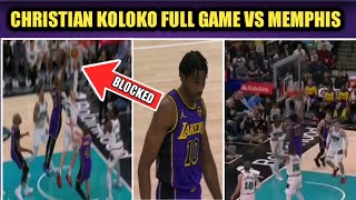 Lakers Christian Koloko Game Debut