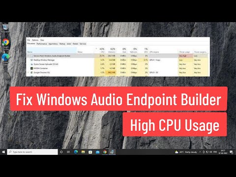 Fix Windows Audio Endpoint Builder High CPU Usage