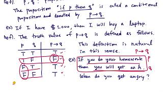 [Discrete Mathematics] Section 1.3. Conditional Propositions and Logical Equivalence.