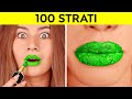 SFIDA DEI 100 STRATI! 100 Strati di Makeup, Unghie, Rossetto E Altre Cose by 123 GO! CHALLENGE