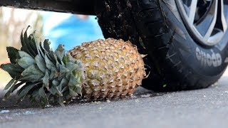 Experiment Car Vs Pineapple, fanta, sprite | Crushing Crunchy & Soft Things by Car