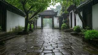 Rainfall in the Ancient Lands of China: A Soothing Symphony of Tranquil Showers