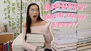 BIGGEST BOOK HAUL EVER!! | 50+ BOOKS | NATSREADINGLIBRARY