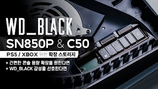 PS5, XBOX 용량확장 위한 전용 스토리지, WD_BLACK SN850P \u0026 C50