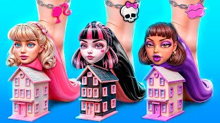 On a Construit une Pièce Secrète! Barbie VS Bratz VS Monster High!