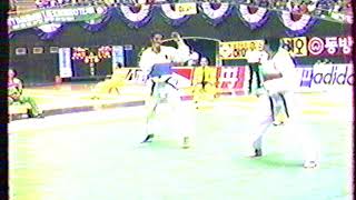 1985 World Taekwondo Championship  at Seoul - a  60 seconds Knockout.