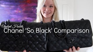 Chanel So Black Jumbo Comparison - Lambskin vs Crumpled Calfskin | Opulent Habits